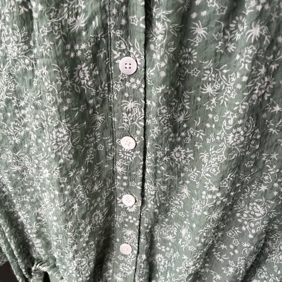 Madewell Green Floral Midi Dress - Picture 8 of 10